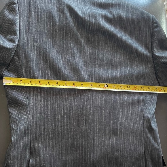 Zegna Mens 181CG0 Drop 8 Slim Fit Jacket 50r. Black with silver vertical stripes - Picture 8 of 8